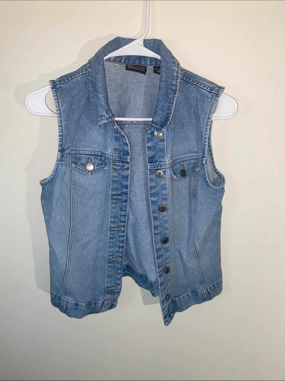 Vintage NY Jeans Light Wash Denim Vest Size S